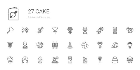 cake icons set