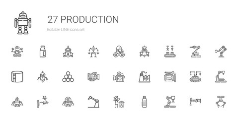 production icons set
