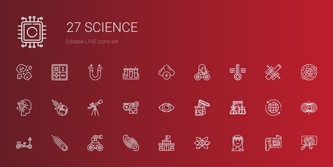 science icons set