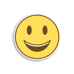 touching colored emoji sticker icon. Element of emoji for mobile concept and web apps illustration.