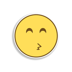 whistle colored emoji sticker icon. Element of emoji for mobile concept and web apps illustration.