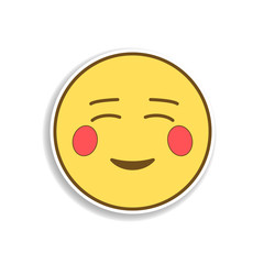 shy colored emoji sticker icon. Element of emoji for mobile concept and web apps illustration.