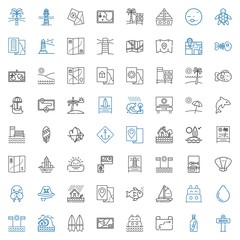 Obraz premium ocean icons set