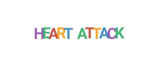 Heart attack word concept