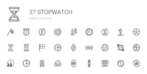 stopwatch icons set