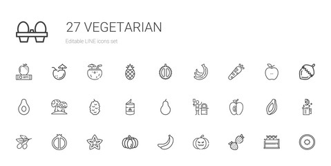 vegetarian icons set