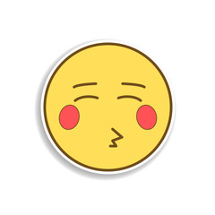 kiss colored emoji sticker icon. Element of emoji for mobile concept and web apps illustration.