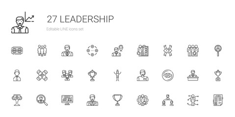 leadership icons set