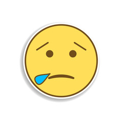 sleepy colored emoji sticker icon. Element of emoji for mobile concept and web apps illustration.