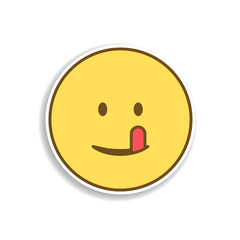 A face shown with a thermometer, presumed to be feeling sick, sick emojiicon. Element of emoji for mobile concept and web apps illustration.