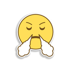 angry colored emoji sticker icon. Element of emoji for mobile concept and web apps illustration.