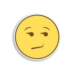 smirk colored emoji sticker icon. Element of emoji for mobile concept and web apps illustration.