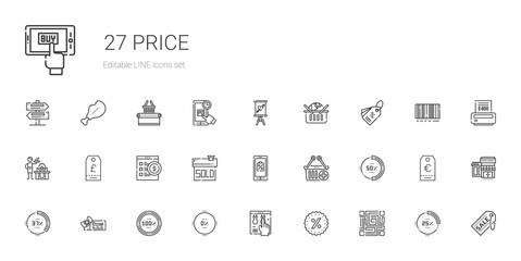 price icons set