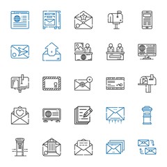 correspondence icons set