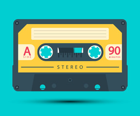 Audio Cassette Retro Analogue Vector Object Symbol