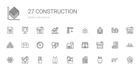 construction icons set
