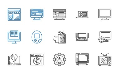 monitor icons set