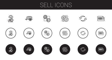 sell icons set