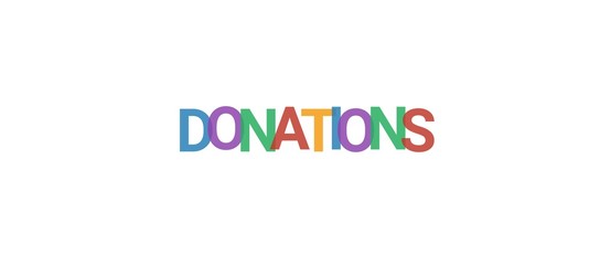 Donations word concept