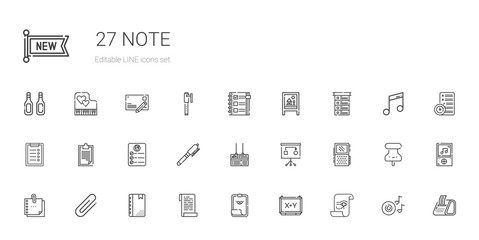 note icons set