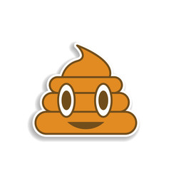 a lot of shit colored emoji sticker icon. Element of emoji for mobile concept and web apps illustration.