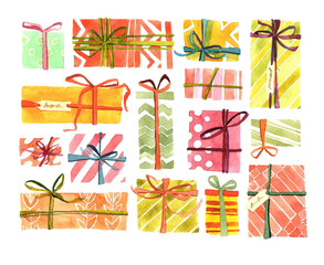 seamless pattern with gift boxes