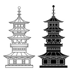 Fototapeta premium Japan, tower set