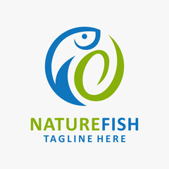 Obraz premium Nature fish logo design
