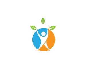 Healthy life logo template vector icon illustration