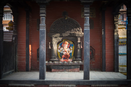 Ganesh shrine in Patan Nepal
