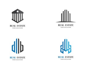 Real estate logo icon illustration