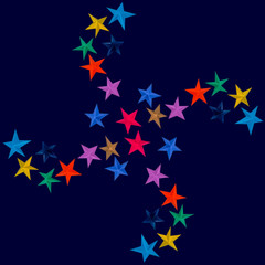  étoiles, fond bleu nuit 