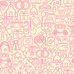 Wedding seamless background with modern linear elements