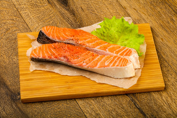 Raw salmon