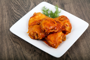 Roasted chicken thigh