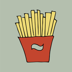 french fries vector illustration