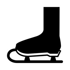 skates icon. black and white vector illustration