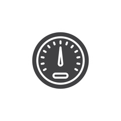 Speedometer vector icon. filled flat sign for mobile concept and web design. Gauge simple solid icon. Symbol, logo illustration. Pixel perfect vector graphics
