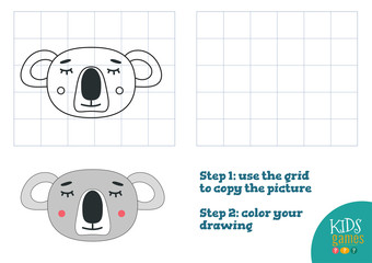 Copy and color picture vector illustration, exercise