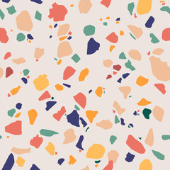 Seamless vector terrazzo background pattern