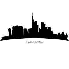 Detailed vector Frankfurt skyline. Frankfurt am Main