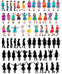 vector, on white background, flat style, baby, set, collection