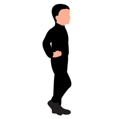 vector, on a white background, the silhouette of the child is