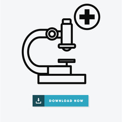 Microscope vector icon