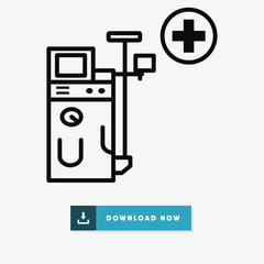 Dialysis vector icon