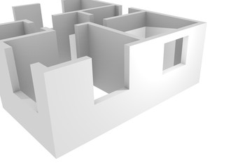 the scheme of the apartment on a white background