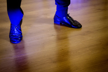 Feet dancer dancing salsa