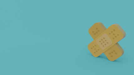 3d icon band aid