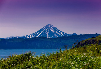 Fototapeta premium The Vilyuchinsky Volcano In Kamchatka Stock Photo