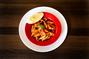 Indian macaroni with spicy 